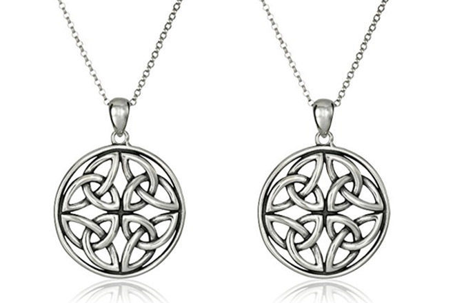 $29 (Reg $128) Sterling Silver Celtic Knot Pendant Necklace