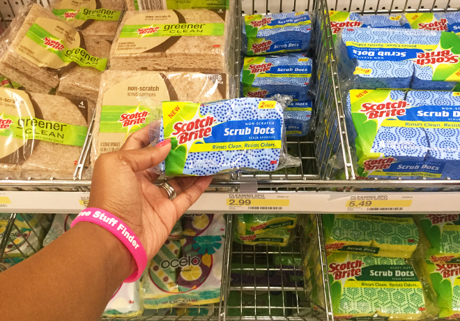 $1.24 (Reg $3) Scotch-Brite Scrub Dots 2-Pack Sponges at Target