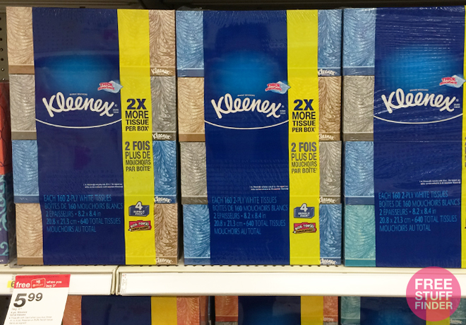 $2.36 (Reg $6) Kleenex Facial Tissues 4-Pack at Target (Only $0.59 Per Box)