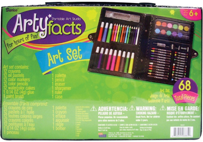 $2.76 (Reg $7) Darice 68-Piece Art Set