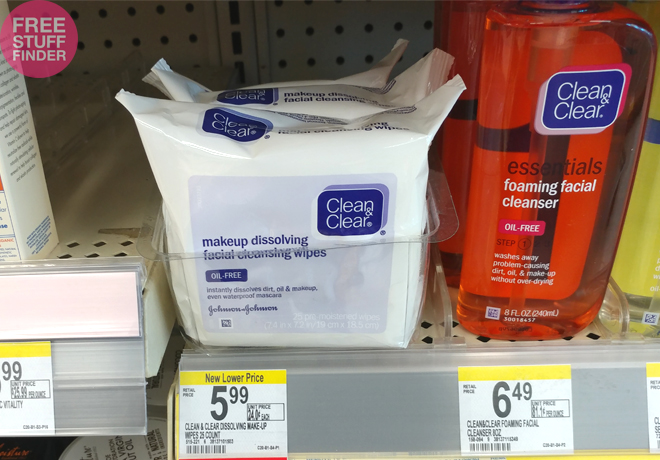 $1.37 (Reg $6.49) Clean & Clear Makeup Dissolving Wipes at Walgreens (Print Now!)