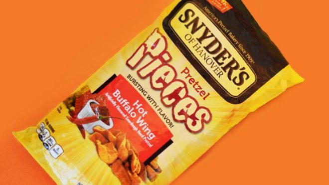 $9.02 Synder's Hot Buffalo Wing Pretzel Piece 6-Pack + FREE Shipping