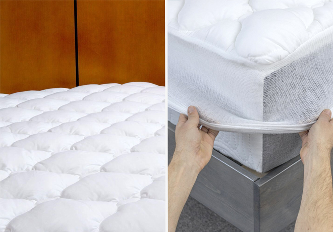 $54.99 (Reg $79) Mattress Pad with Fitted Skirt + FREE Shipping (Today Only)