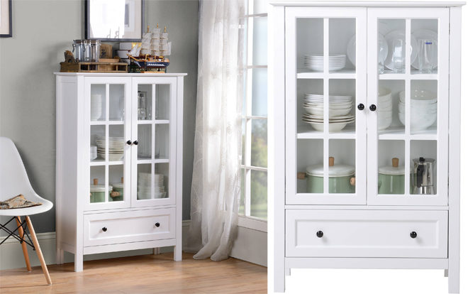 $146 (Reg $200) Miranda Cabinet in White Paint Finish + FREE Shipping