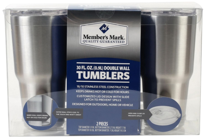 $12.98 (Reg $20) Member's Mark Tumblers 2-Pack + FREE Shipping (Today Only)