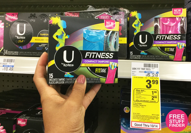 *HOT* $1.24 (Reg $6.29) U by Kotex Fitness Products at CVS