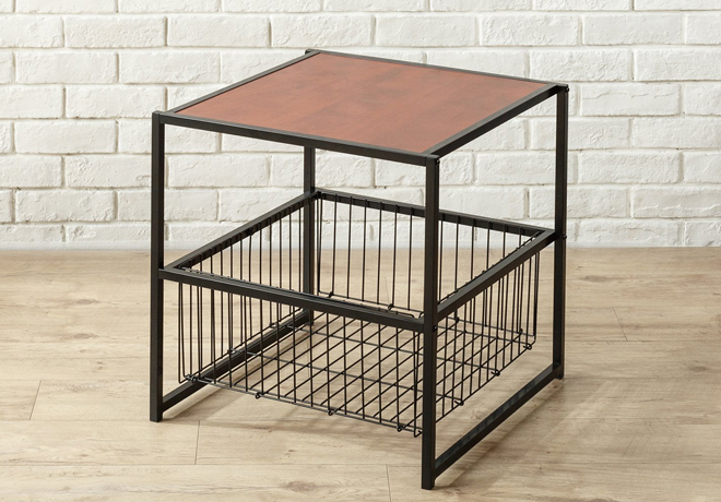 $31.89 (Reg $70) Zinus End Table With Storage Basket + FREE Shipping