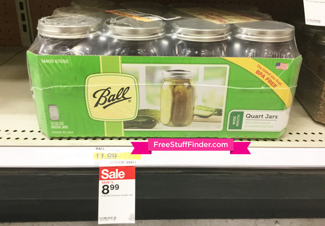 $5.99 (Reg $12) Ball Quart Mason Jars at Target ($0.50 Per Jar!)