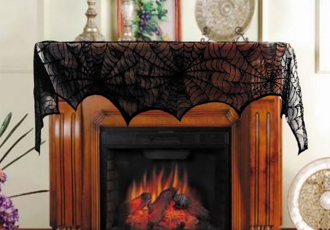 Cover on fireplace