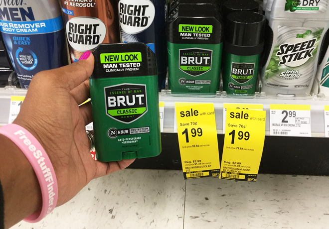 $0.99 (Reg $3) Brut Deodorant at Walgreens