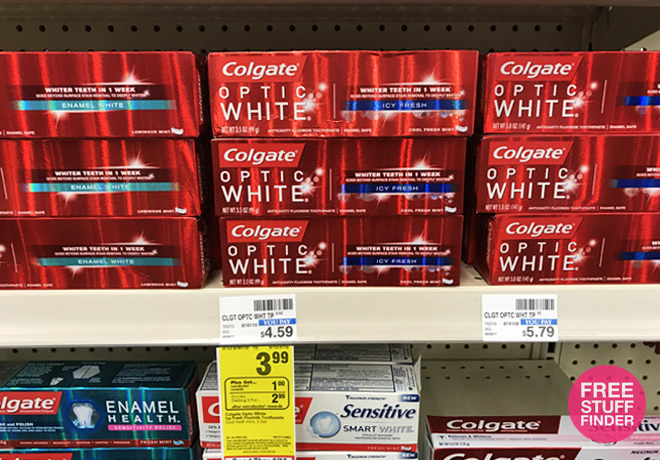 Toothpastes on shelf