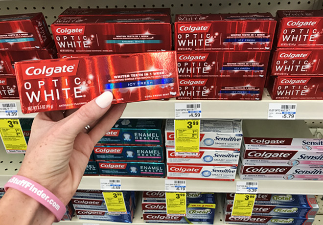 Toothpaste box in hand