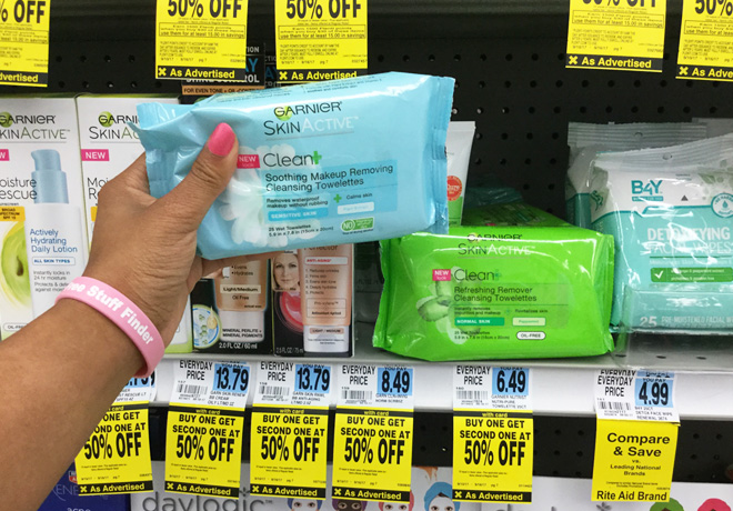 $2.86 (Reg $6.49) Garnier Cleansing Towelettes at Rite Aid