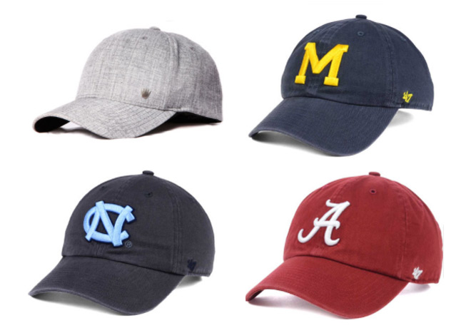 Four hats on sale on lids