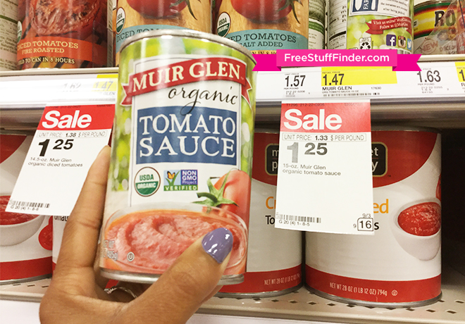 *HOT* $0.75 (Reg $1.47) Muir Glen Organic Tomato Sauce at Target