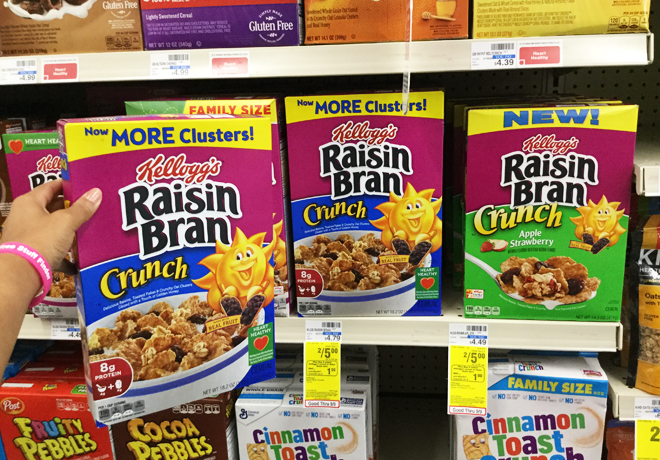 *HOT* $1.50 (Reg $4.79) Raisin Bran Crunch Cereal at CVS