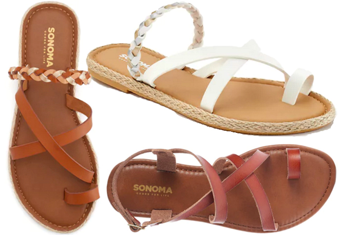 $5.60 (Reg $20) Sonoma Women's Crisscross Sandals + FREE Shipping