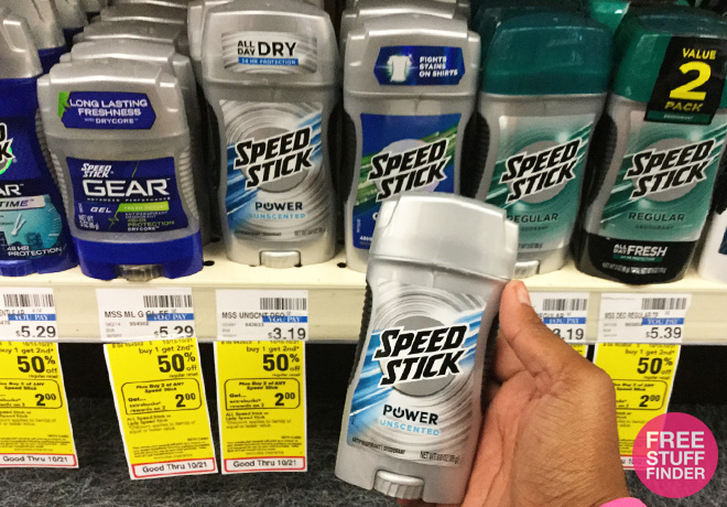 *HOT* FREE Speed Stick Deodorant at CVS + Moneymaker