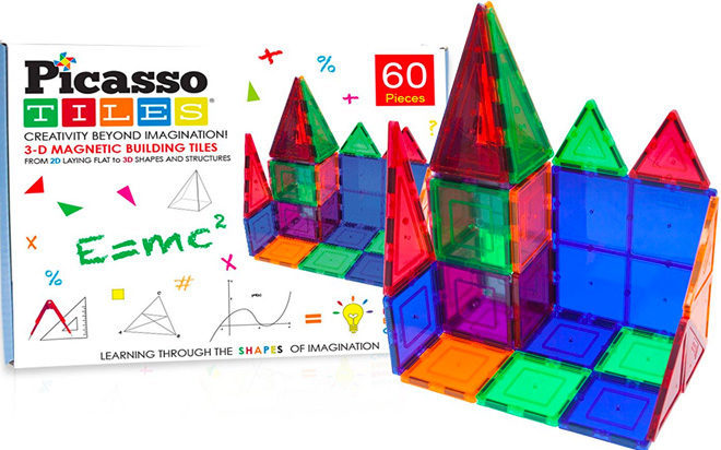 $30 (Reg $100) 60-Piece Magnetic Tile Set + FREE Shipping