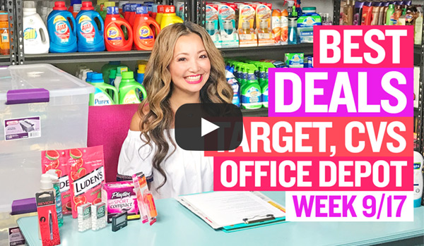 VIDEO: Couponing Deals at Target, CVS & Office Depot (Week 9/17 - 9/23)