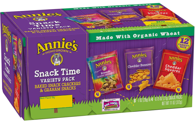 $3.69 Annie’s 12-Count Snack Variety Pack + FREE Shipping (Only $0.31 Per Bag!)