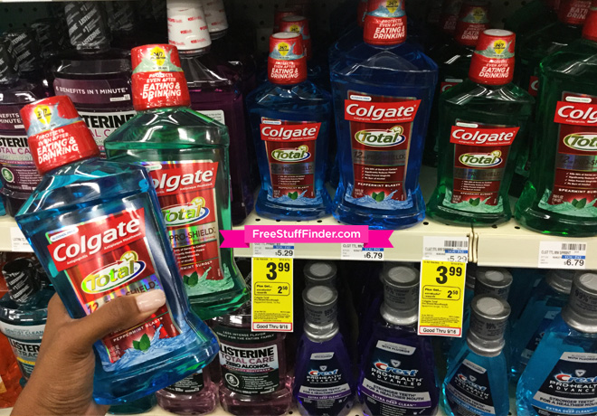 *HOT* 2 FREE Colgate Total Mouthwashes at CVS + $1.02 Moneymaker (Print Now!)