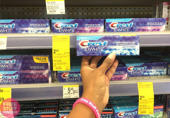 *HOT* 3 FREE Crest Toothpastes at Walgreens