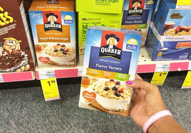 $1.49 (Reg $4.79) Quaker Instant Oatmeal at CVS