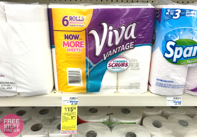 $2.33 (Reg $8.49) Viva Vantage Paper Towels at CVS ($0.39 per Roll)