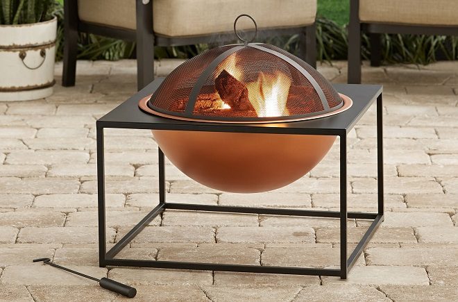 $35.08 (Reg $80) Square Fire Pit with Copper Finish Bowl + FREE Shipping