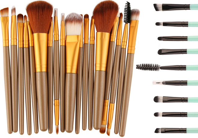 *HOT* $3.87 (Reg $13) 18-Piece Makeup Brush Set + FREE Shipping