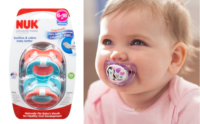 HURRY! $2 (Reg $7) 2-Pack NUK Pacifiers (Just $1 each)