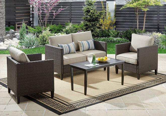 *HOT* $198.31 (Reg $595) 4-Piece Conversation Patio Set + FREE Shipping