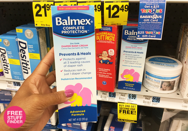 $2.50 (Reg $7) Balmex Diaper Cream at Rite Aid