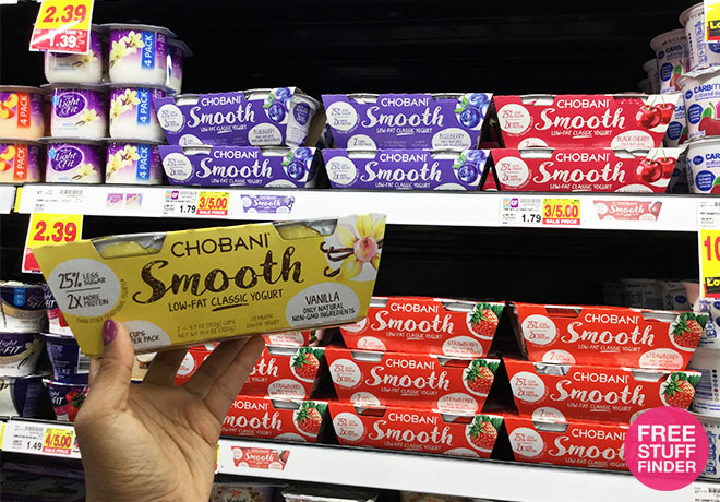 *HOT* $0.67 (Reg $1.79) Chobani Smooth Yogurt 2-Pack at Kroger