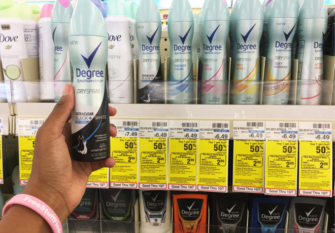 $1.37 (Reg $6.49) Degree Dry Spray Deodorant at CVS