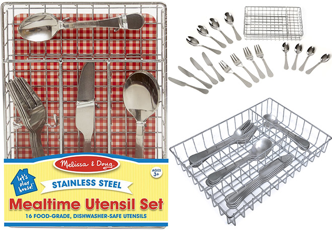 $5.59 (Reg $13) Melissa & Doug Stainless Steel Utensil Toy Set (Best Price!)