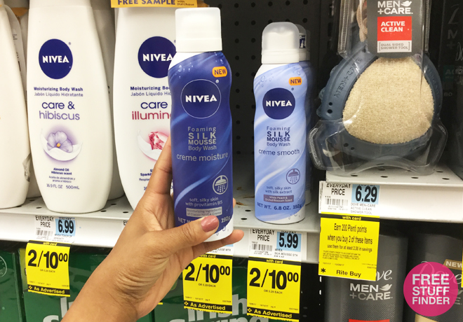 $3 (Reg $6) Nivea Foaming Silk Mousse Body Wash at Rite Aid (Print Now!)