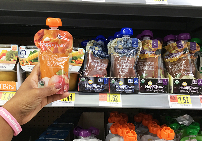 $0.75 (Reg $1.62) Happy Baby Food Pouches at Walmart