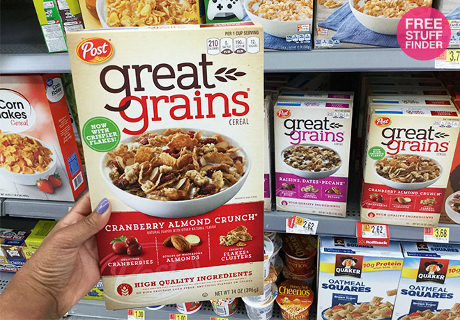 *HOT* $0.37 (Reg $2.62) Post Great Grains Cereals at Walmart