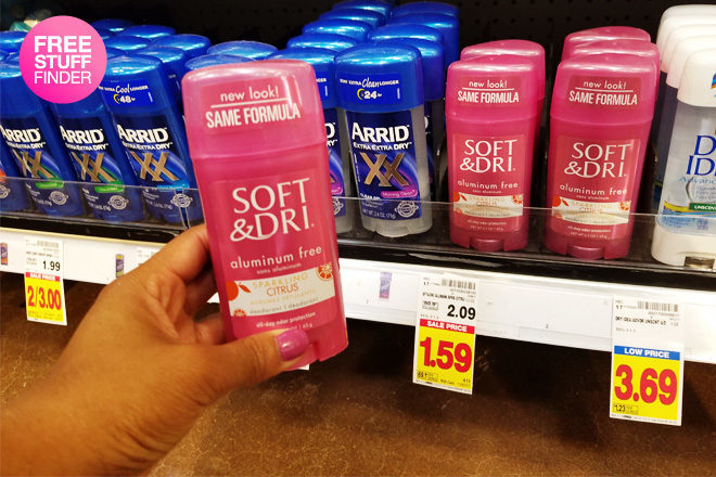 $0.59 (Reg $2.09) Soft & Dri Deodorant at Kroger