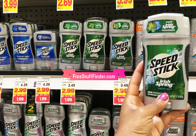 $0.99 (Reg $4.29) Speed Stick Deodorant at Kroger Affiliate Stores