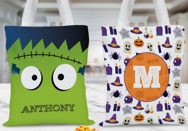 $7 (Reg $27) Personalized Trick or Treat Tote (Today Only)