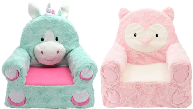 $29.99 (Reg $40) Kid's Cute Animal Plush Chairs + FREE Shipping