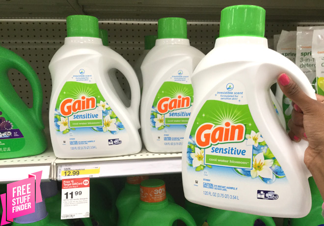 $4.89 (Reg $13) Gain Sensitive & Tide Purclean Detergents at Target