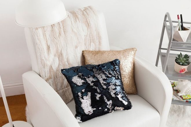 $6.26 (Reg $15) Mermaid Shimmer Sequin Throw Pillow + FREE Shipping