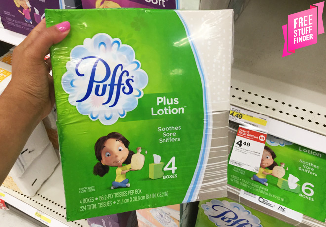 *HOT* $2.41 (Reg $4.49) Puffs Facial Tissue 4-Pack at Target (Just $0.60 per Box!)