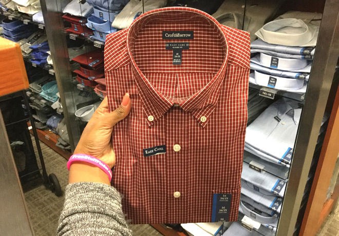 $6.38 (Reg $32) Men's Croft & Barrow Easy Care Dress Shirts + FREE Pickup