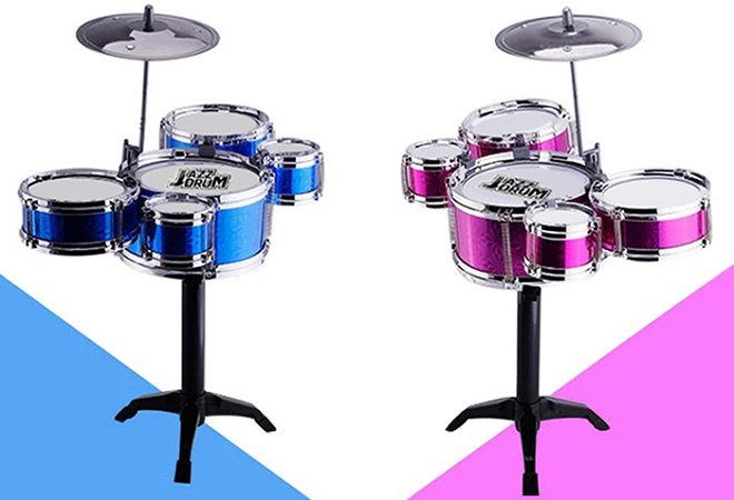 $5.99 (Reg $18) Mini Kids' Drum Set Educational Toy + FREE Shipping