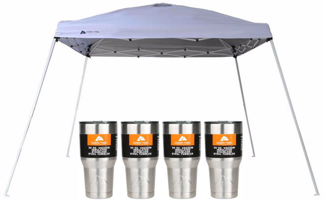 $42.76 ($109 Value) Ozark Trail Canopy & 4 Tumblers + FREE Shipping